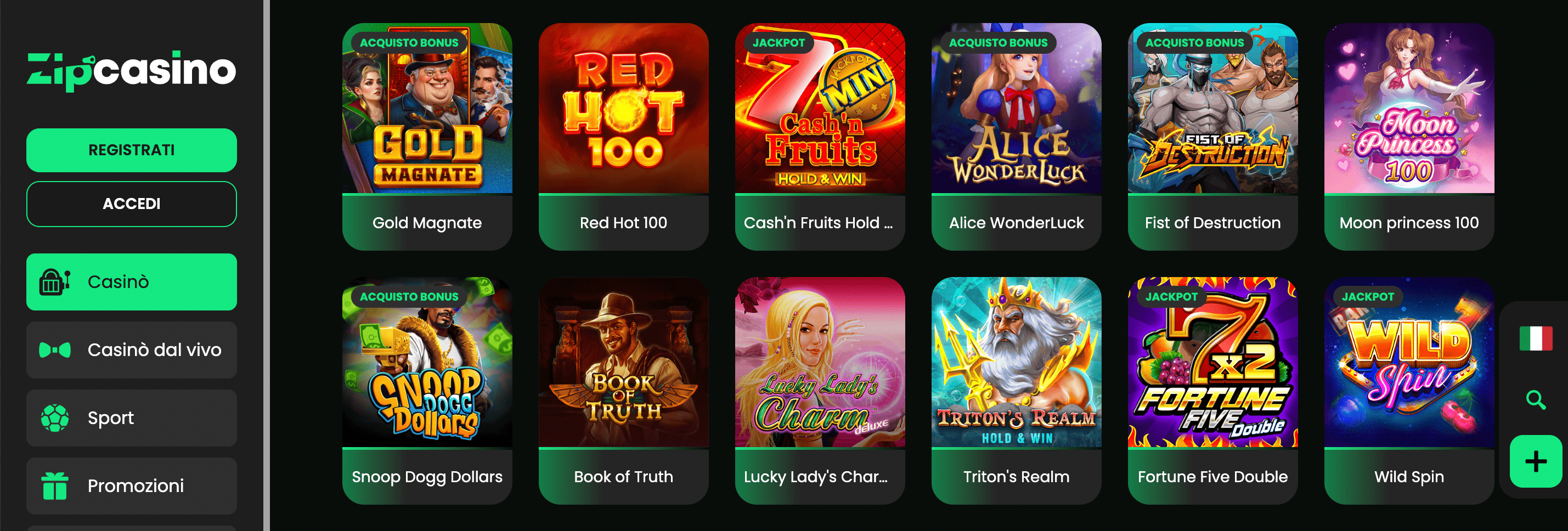 ZipCasino Slot