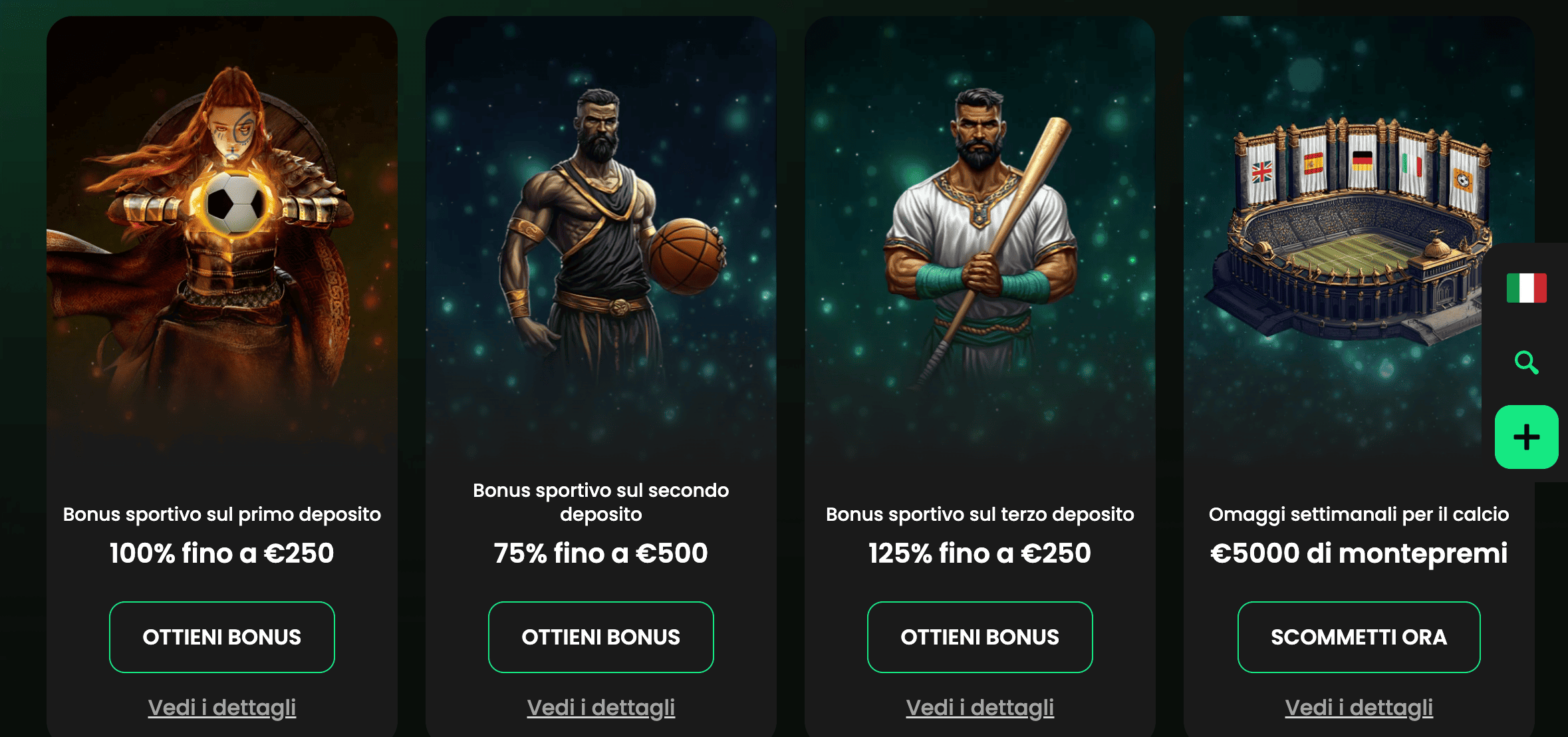 ZipCasino Bonus Benvenuto Sport